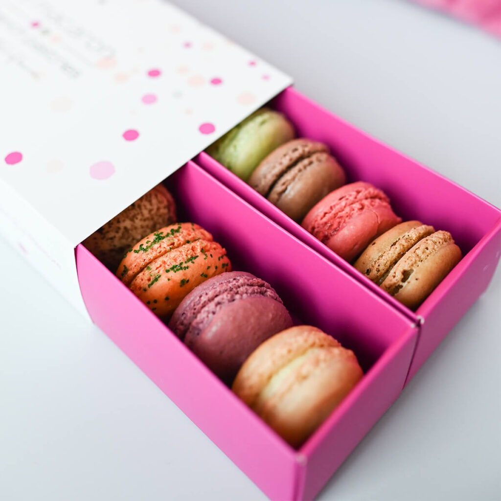 macarons in a gift box