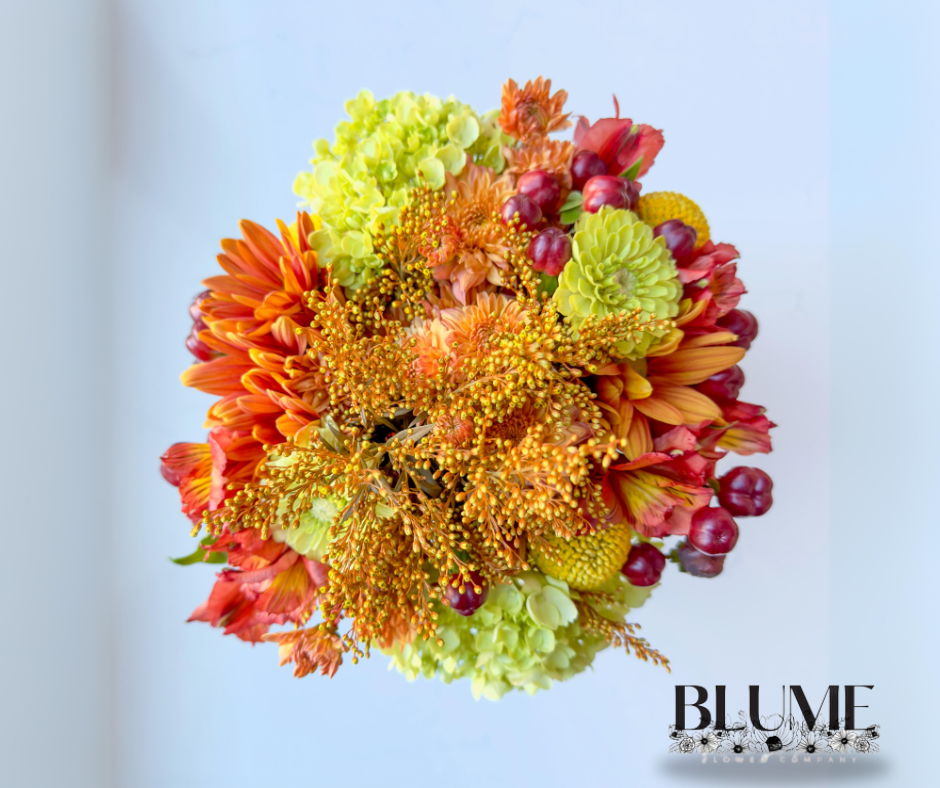 fall floral arranging class at Le Macaron Fishers