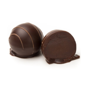 Dark chocolate ganache infused with cinnamon whiskey extract.