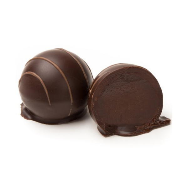 Dark chocolate ganache infused with cinnamon whiskey extract.