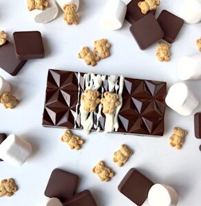 Smores small batch European chocolate bar
