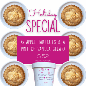 6 apple tartlets and vanilla gelato special