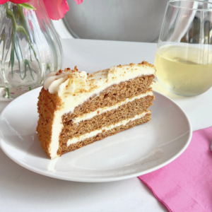 Carrot cake at le macaron fishers