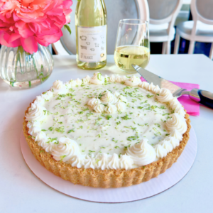 large key lime tart at le macaron fishers